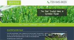 Desktop Screenshot of broomfieldsprinklerrepair.com